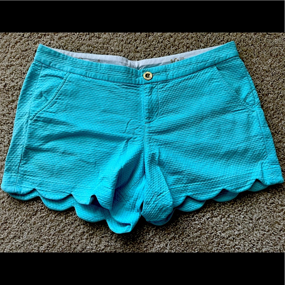 Teal Lilly Pulitzer Buttercup shorts size 10